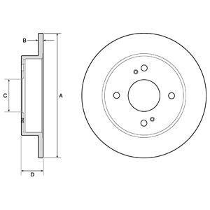 Гальмівні(тормозні) диски Delphi BG2634