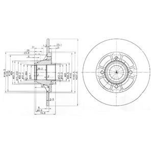 Гальмівні(тормозні) диски Delphi BG2638