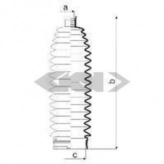 Пильовик кермової рейки SPIDAN 84073
