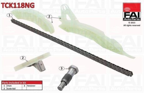 Комплект цепи ГРМ FAI TCK118NG