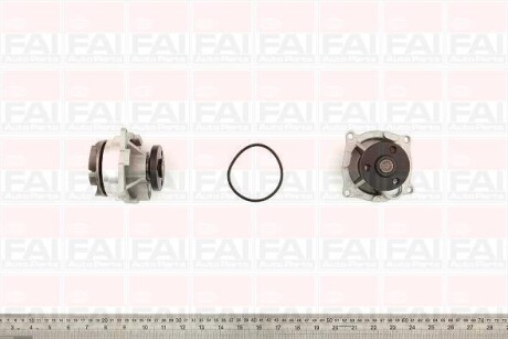 Водяна помпа Ford Focus/Mondeo 1,8I/2,0I 16V 98- Focus[USA] 2.0 DOHC 00-04 FAI WP6249