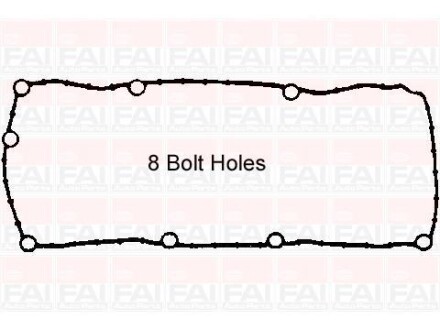 Прокладка клап.кришки (гума) Renault Clio II, Kangoo, Twingo 1.1/1.2 D7F 96- FAI RC1178S