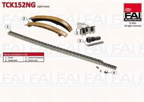 Ланцюг ГРМ M104, M111 W124/201 FAI TCK152NG