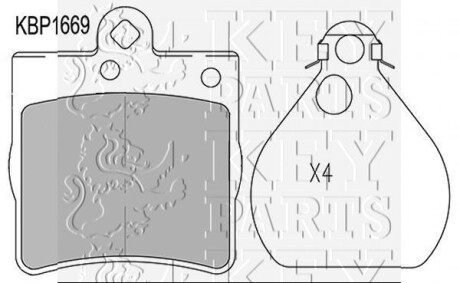 Гальмівні колодки (набір) KEYPARTS KBP1669