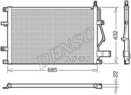 Радіатор кондиціонера DENSO DCN33013