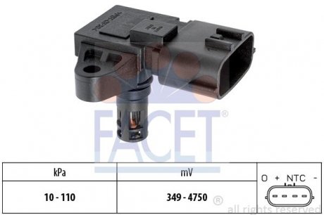 Датчик абсолютного тиску (Manifold Air Pressure Sensor, MAP sensor) FACET 10.3126