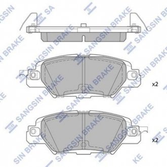 КОЛОДКИ ТОРМОЗНЫЕ ЗАДНИЕ Hi-Q (SANGSIN) SP1860