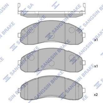 Колодка торм. KIA K3000 передн. (SangSin) Hi-Q (SANGSIN) SP1148