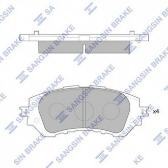 Колодка тормозная перед. TOYOTA YARIS 13- Hi-Q (SANGSIN) SP1780