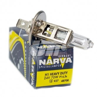 Автолампа Heavy Duty H1 P14,5s 70 W прозрачная NARVA 48708
