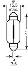 Автолампа Original Line C21W SV8,5-8 21 W прозрачная OSRAM 6476