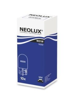 Автолампа W21W W3x16d 21 W прозрачная NEOLUX N582