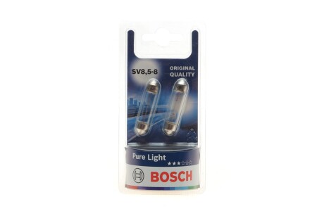 Автолампа Pure Light C10W SV8,5-8 10 W прозрачная BOSCH 1987301014