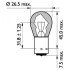 Автолампа MasterLife PY21W BAU15s 21 W красная PHILIPS 13496MLCP (фото 3)