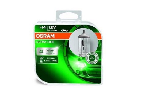 Автолампа Ultra Life H4 P43t 55 W 60 W прозрачная OSRAM 64193ULT-HCB