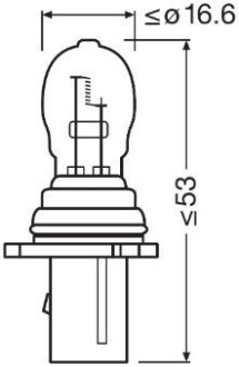 Автолампа Original P13W PG18.5d-1 13 W прозрачная OSRAM 828 (фото 1)