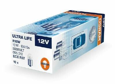 Автолампа Ultra Life R10W BA15s 10 W прозрачная OSRAM 5008ULT