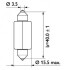 Автолампа T15X43 SV8,5 18 W прозрачная PHILIPS 13807CP (фото 3)