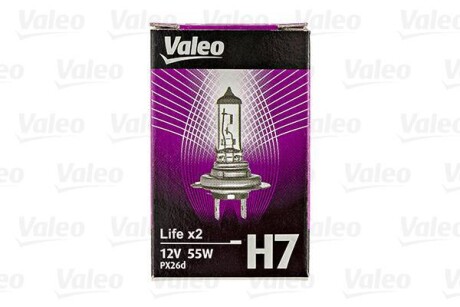 Автолампа Life x2 H7 PX26d 55 W прозрачная Valeo 032517