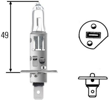 Автолампа Behr H1 P14,5s 70 W прозрачная HELLA 8GH002089491