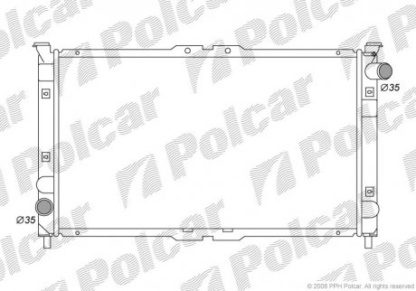 Радіатор охолодження Polcar 457708-1