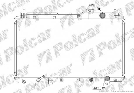 Радіатор охолодження Polcar 387508-1
