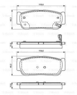 Гальмівні колодки дискові SSANG YONG Kyron/Rexton/Rodius "R "05>> BOSCH 0986495315