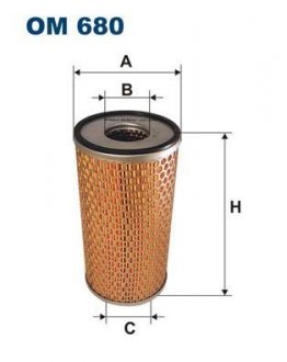 Масляний фільтр (фільтруючий елемент) MERCEDES FILTRON OM 680 (фото 1)