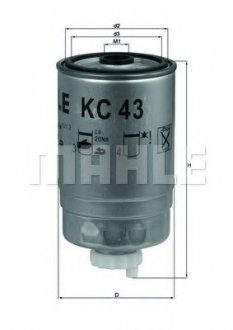 Фільтр паливний Iveco MAHLE / KNECHT KC43 (фото 1)