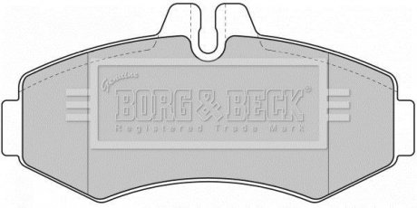 - Гальмівні колодки до дисків BORG & BECK BBP1664 (фото 1)