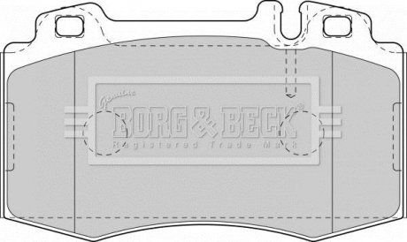 Гальмівні колодки, дискове гальмо (набір) BORG & BECK BBP1756