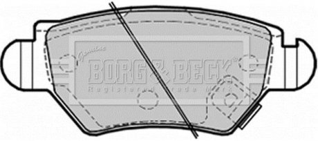 Гальмівні колодки, дискове гальмо (набір) BORG & BECK BBP1687