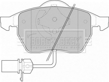 Гальмівні колодки, дискове гальмо (набір) BORG & BECK BBP1447