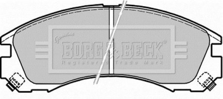 Гальмівні колодки, дискове гальмо (набір) BORG & BECK BBP1565 (фото 1)