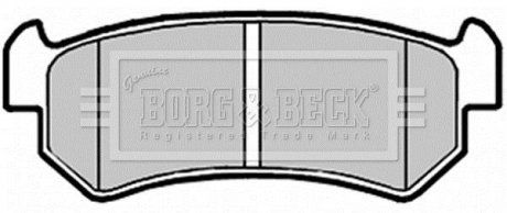 Гальмівні колодки, дискове гальмо (набір) BORG & BECK BBP2146