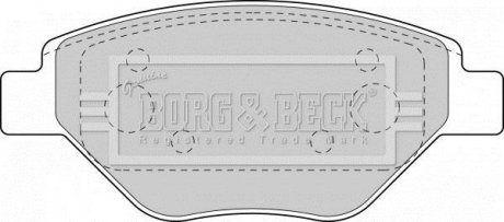 Гальмівні колодки, дискове гальмо (набір) BORG & BECK BBP1851