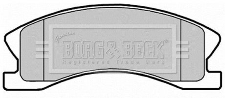 Гальмівні колодки, дискове гальмо (набір) BORG & BECK BBP2148 (фото 1)