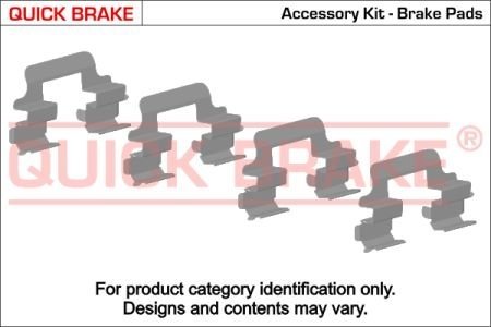 Монтажний набір дискових колодок QUICK BRAKE 109-1655