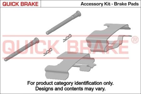 Монтажний набір дискових колодок QUICK BRAKE 109-1124