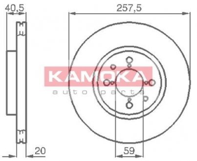 Гальмiвнi диски KAMOKA 1031042 (фото 1)