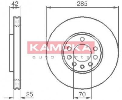 Гальмiвнi диски KAMOKA 1032382 (фото 1)