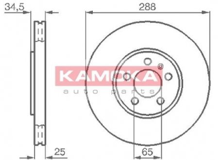 Гальмiвнi диски KAMOKA 1032442 (фото 1)