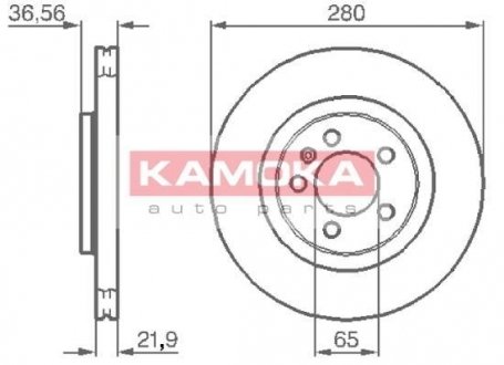 Гальмiвнi диски KAMOKA 1031856 (фото 1)