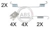 Монтажний набір гальмівних колодок A.B.S. 0883Q (фото 1)