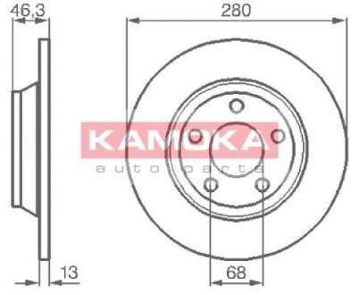 Гальмiвнi диски KAMOKA 1031518 (фото 1)