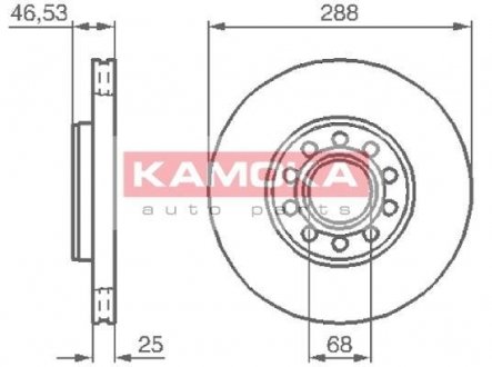 Гальмівний диск KAMOKA 1033354