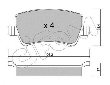 FORD Тормозные колодки задн. Galaxy 06-, Volvo S80, V70 CIFAM 822-676-0 (фото 1)