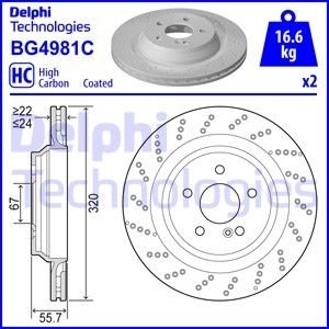 Гальмiвнi диски Delphi BG4981C