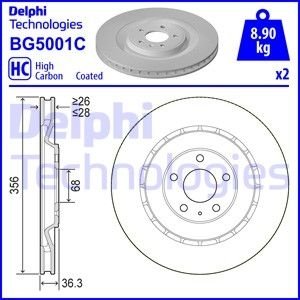 Диск гальмівнийTYL Delphi BG5001C (фото 1)