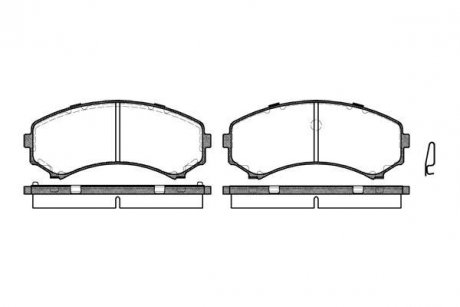 Гальмівні колодки дискові перед. Mazda Mpv I Mitsubishi Grandis, Pajero 2.0D-4.5 12.90- ROADHOUSE 2396.00 (фото 1)